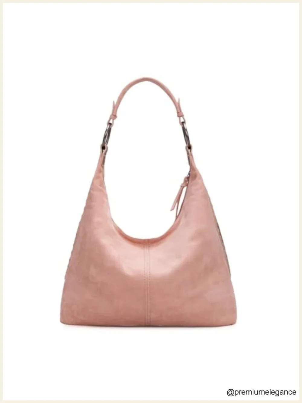 Suede Hobo Purse Embossed Slouchy Shoulder Bag Set